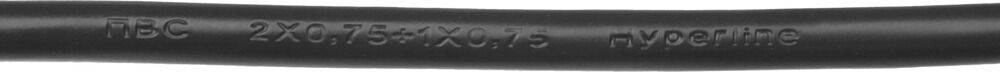 Hyperline PWC-IEC13-IEC14-1.0-BK Кабель питания монитор-компьютер IEC 320 C13 - IEC 320 C14 (3x0.75)