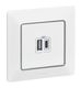 LEGRAND 753206 Зарядное устройство с двумя USB-разъёмами тип А-тип С 240В/5В 3000мА