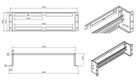 Hyperline BPB19-PS-3U-RAL9005 Панель с DIN-рейкой с регулируемой глубиной установки