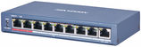 Коммутатор Hikvision DS-3E0109P-E(C) 9 RJ45 100M PoE с грозозащитой 6кВ