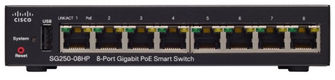 Cisco SG250-08HP 8-Port Gigabit PoE Smart Switch SG250-08HP-K9-EU