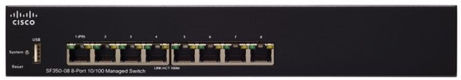 Cisco SF350-08 8-port 10/100 Managed Switch