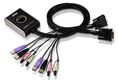 ATEN PETITE 2 PORT DVI CABLE KVMP SWITCH.