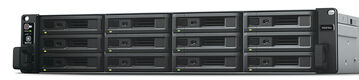 Synology (Rack2U) QC2,4Ghz/8Gb upto 64/RAID0,1,10,5,6/up to12HP HDDs SATA(3,5'or2,5') upto 36 with 2xRX1217(RP)/2xUSB/4GigEth(+2Expslot)/iSCSI/2xIPcam(upto75)/1xPS/norail/5YW