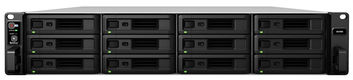 Synology(Rack 2U) 8C2,1GhzCPU/16Gb(128)/RAID0,1,10,5,6/upto12HP HDDs SATA,SAS(3,5' 2,5')upto 180 (7xRX2417sas or 7xRX1217sas)/2xUSB/4GE+2x10GE(RJ-45)/2Expslot/iSCSI/2xIPcam(up to100)/2xRPS/no rail/5YW