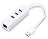 Адаптер TP-Link Сетевой адаптер USB 3.0/Gigabit Ethernet c 3-портовым концентратором USB 3.0