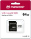 Флеш-накопитель Transcend Карта памяти Transcend 64GB UHS-I U1 microSD with Adapter