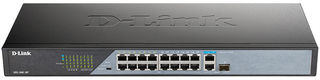D-Link
L2 Unmanaged Surveillance Switch with 16 10/100Base-TX ports and 110/100/1000Base-T port and 1 1000Base-T SFP combo-port (16 PoE ports802.3af/802.3at (30 W)