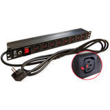 LANMASTER
Блок розеток 19" 8 шт. C13 с фиксатором вилки TWT-PDU-10A8C3L-3.0