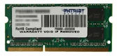 Patriot DDR3 8GB 1600MHz SO-DIMM (PC3-12800) CL11 1.35V (Retail) 512*8 Patriot DDR3 8GB 1600MHz SO-DIMM (PC3-12800) CL11 1.35V (Retail) 512*8