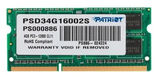 Модуль памяти Patriot DDR3 4GB 1600MHz SO-DIMM (PC3-12800) CL11 1, 5V (Retail) 256*8 PSD34G16002S