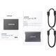 SSD Samsung T7 External 1Tb (1024GB) GREY TOUCH USB 3.2 (MU-PC1T0T/WW)