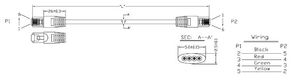 Hyperline PCM-RJ12-RJ12-1M-WH (PCM-RJ12-RJ12-1.0M-WH) Патч-корд телефонный