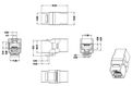 Hyperline CA2-KJ-C6-BK Проходной адаптер (coupler)