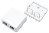Корпус настенной розетки для установки 2-х вставок типа Keystone Jack Hyperline SBB3-2-WH&nbsp;<img style='position: relative;margin:0' src='/image/only_to_order_edit.gif' alt='На заказ' title='На заказ' />