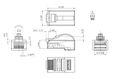 Hyperline PLEZ-8P8C-UA-C5-100 Разъем легкой оконцовки RJ-45 (8P8C) под витую пару Hyperline PLEZ-8P8C-UA-C5-100 Разъем легкой оконцовки RJ-45 (8P8C) под витую пару