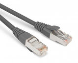 Патч-корд SF/ UTP Hyperline PC-LPM-SFTP-RJ45-RJ45-C6-1M-LSZH-GY