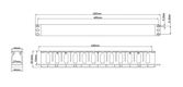 Hyperline CM-1U-D53-PL-COV Кабельный организатор пластиковый с крышкой