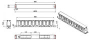 Hyperline CM-1U-D66-PL-COV Кабельный организатор пластиковый с крышкой