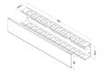 Hyperline CM-2U-MLF-COV Кабельный организатор металлический с крышкой