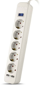 Фильтр SVEN SF-05LU 1, 8 м (5 евро розеток, 2 USB) SV-017392&nbsp;<img style='position: relative;margin:0' src='/image/only_to_order_edit.gif' alt='На заказ' title='На заказ' />