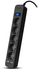 Фильтр SVEN SF-05LU 3.0 м (5 евро розеток, 2*USB(2, 4А)) SV-018849&nbsp;<img style='position: relative;margin:0' src='/image/only_to_order_edit.gif' alt='На заказ' title='На заказ' />