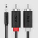 Greenconnect mini jack 3.5 mm (m) - 2 x RCA (m) Greenconnect mini jack 3.5 mm (m) - 2 x RCA (m)
