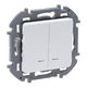 LEGRAND 673630 Выключатель двухклавишный с подсветкой/индикацией