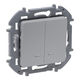 LEGRAND 673632 Выключатель двухклавишный с подсветкой/индикацией