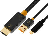 Greenconnect MHL 2.0m microB 5pin + AM в HDMI 2.0 GCR-51151&nbsp;<img style='position: relative;margin:0' src='/image/only_to_order_edit.gif' alt='На заказ' title='На заказ' />