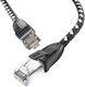 Greenconnect RJ45(m) - RJ45(m) Cat. 6 0.5м черно-белый