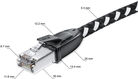 Greenconnect RJ45(m) - RJ45(m) Cat. 6 UTP нейлон 5.0м чёрно-белый
