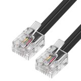 Greenconnect RJ11(m) - RJ11(m) 0.25м чёрный GCR-53351&nbsp;<img style='position: relative;margin:0' src='/image/only_to_order_edit.gif' alt='На заказ' title='На заказ' />