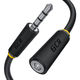 Greenconnect jack 3,5mm (m) - jack 3,5mm (f) 3.5 0.15м черный