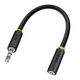 Greenconnect jack 3,5mm (m) - jack 3,5mm (f) 3.5 0.15м черный