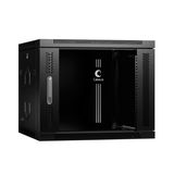 Шкаф телекоммуникационный настенный 19" 9U 600x350x501mm дверь стекло Cabeus SH-05F-9U60/ 35-BK (ШхГхВ) SH-05F-9U60/35-BK