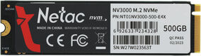 Netac SSD NV3000 PCIe 3 x4 M.2 2280 NVMe 3D NAND 500GB