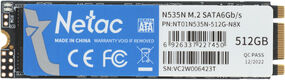 Netac SSD N535N M.2 2280 SATAIII 3D NAND 512GB Netac SSD N535N M.2 2280 SATAIII 3D NAND 512GB