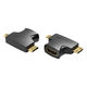 Vention 2 in 1 Mini HDMI and Micro HDMI Male to HDMI Female Adapter Black Vention 2 in 1 Mini HDMI and Micro HDMI Male to HDMI Female Adapter Black
