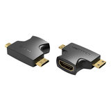 Vention 2 in 1 Mini HDMI and Micro HDMI Male to HDMI Female Adapter Black AGFB0