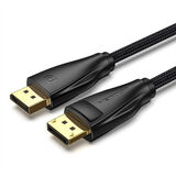 Vention DP Male to Male Cable 2M Cotton Braided Black HCCBH