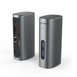 Vention USB-C to HDMI/ VGA/ USB 3.1 Gen 2/ USB 3.1 Gen 2-C/ USB 3.0x2/ RJ45/ SD/ TF/ TRRS 3.5mm/ PD/ DC Docking Station Gray Vertical Aluminum Alloy Type EU Standard TPJH0-EU