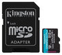 Kingston Flash Card 512GB microSDXC Canvas Go Plus 170R A2 U3 V30 Card + ADP