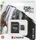 Kingston Flash Card 256GB micSDXC Canvas Select Plus 100R A1 C10 Card + ADP Kingston Flash Card 256GB micSDXC Canvas Select Plus 100R A1 C10 Card + ADP