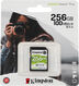 Kingston Flash Card 256GB SDXC Canvas Select Plus 100R C10 UHS-I U3 V30