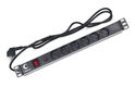 Cabeus PDU-6P-F-2EU Блок евророзеток для 19" шкафов Cabeus PDU-6P-F-2EU Блок евророзеток для 19" шкафов