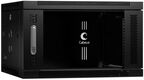 Cabeus SH-05F-6U60/45-BK Шкаф телекоммуникационный настенный 19" 6U 600x450x368mm (ШхГхВ) дверь стекло Cabeus SH-05F-6U60/45-BK Шкаф телекоммуникационный настенный 19" 6U 600x450x368mm (ШхГхВ) дверь стекло