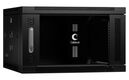 Cabeus SH-05F-6U60/60-BK Шкаф телекоммуникационный настенный 19" 6U 600x600x368mm (ШхГхВ) дверь стекло