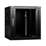 Шкаф телекоммуникационный настенный разобранный 19&amp;quot; 12U 600x350x635mm дверь стекло Cabeus SH-05F-12U60/ 35-R-BK (ШхГхВ) SH-05F-12U60/35-R-BK
