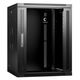 Cabeus SH-05F-15U60/35-BK Шкаф телекоммуникационный настенный 19" 15U 600x350x769mm (ШхГхВ) дверь стекло